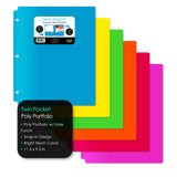 Poly Port Neon Colored 2-Pocket Folder