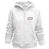 Ladies Asana Half Zip Hoodie, White