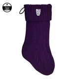 Dasher Holiday Knit Stocking | Purple