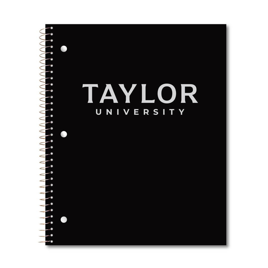 Imprinted Spiral Notebook, Black #37348