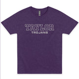 Hollow Letter Tee | Purple Heather