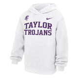 Youth Club Fleece PO Hoodie | White