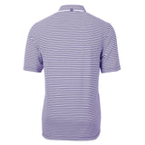 Virtue Eco Pique Stripe Recycled Mens Big & Tall Polo | Purple