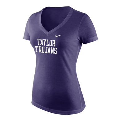 NIKE Tri-Blend Short Sleeve Mid-V, Orchid Heather (F23)