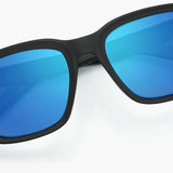 Folly Black Frame Sunglasses, Blue Lens