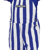 Toddler Overall Game Bibs | Purple & White