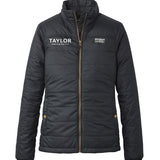 Ladies Mountain Puffer Jacket, White wordmark | Black