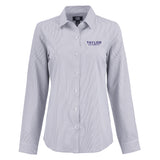 Skyline Eco Pinstripe Womens Long Sleeve Dress Shirt | Grey/White