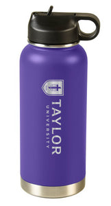 32 oz. Laser Etched Powder Coated Bottle, Stainless Steel Purple