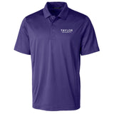 Prospect Eco Textured Stretch Recycled Mens Short Sleeve Polo | Purple