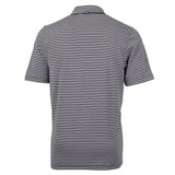 Virtue Eco Pique Stripe Recycled Mens Polo | Black