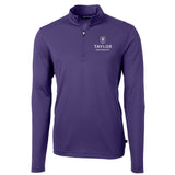 Virtue Eco Pique Recycled Quarter Zip Mens Pullover | Purple