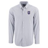 Skyline Eco Pinstripe Mens Long Sleeve Dress Shirt | Grey/White