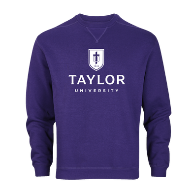 Fleece Crewneck Sweatshirt, Purple (F23)