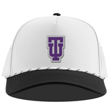 Curved 5-Panel Rope Hat | White/Black
