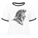 Ladies Cutoff Ringer Tee | White | White