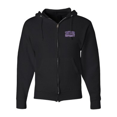 Mid-Weight Full Zip Hooded Jacket, Black