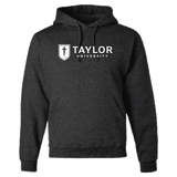 University 1 Color Shield Logo Hooded Sweatshirt, Blk Heather