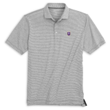 Lyndonn Micro Stripe Performance Polo | Charcoal