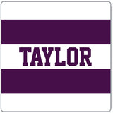 Rugby Stripe Pillow | Purple/White