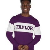 Center Bar Down Crew | Purple/White