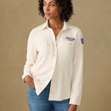 Sunwashed Slub Crew Womens | White