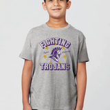 Youth Retro Mascot Tee | Carbon Grey