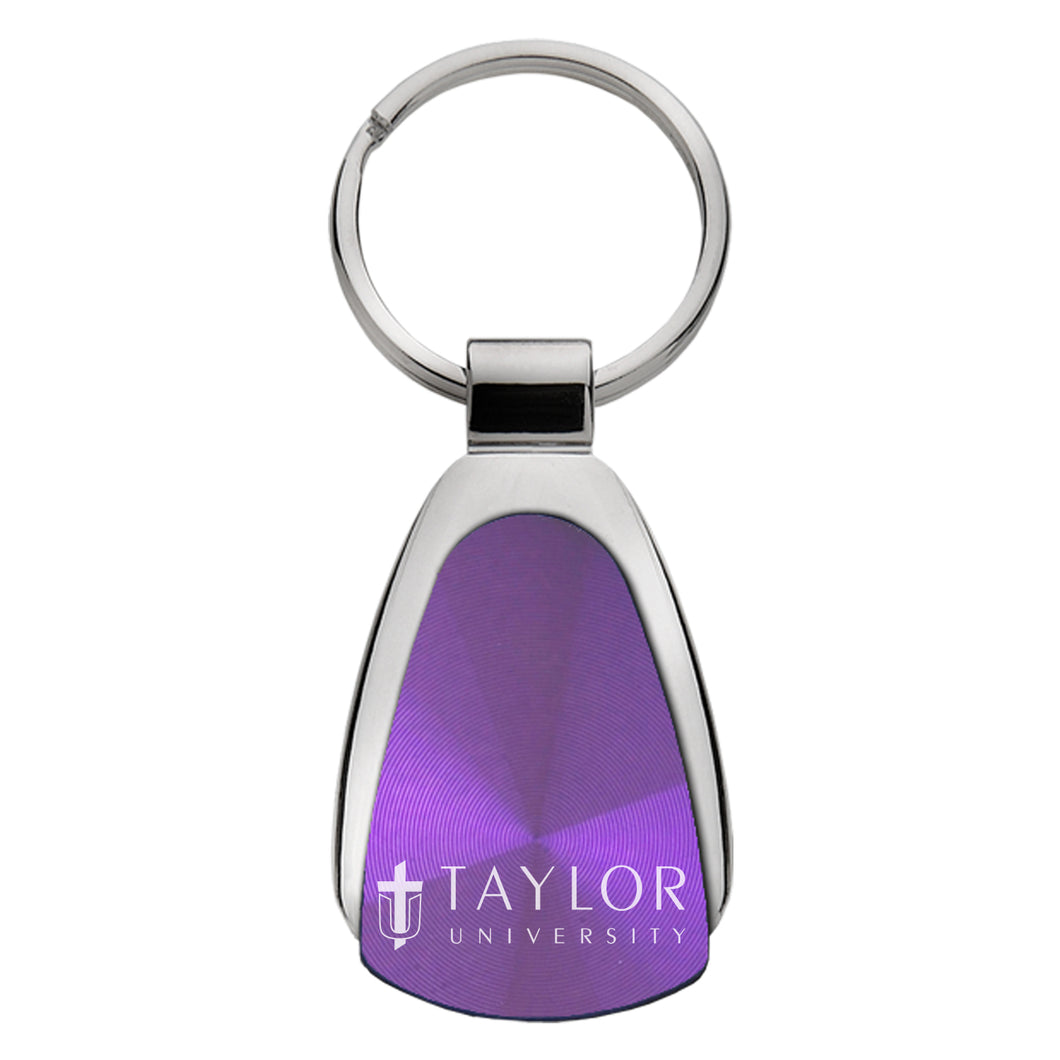 CD Effect Teardrop Key Chain by LXG, Purple (F22)