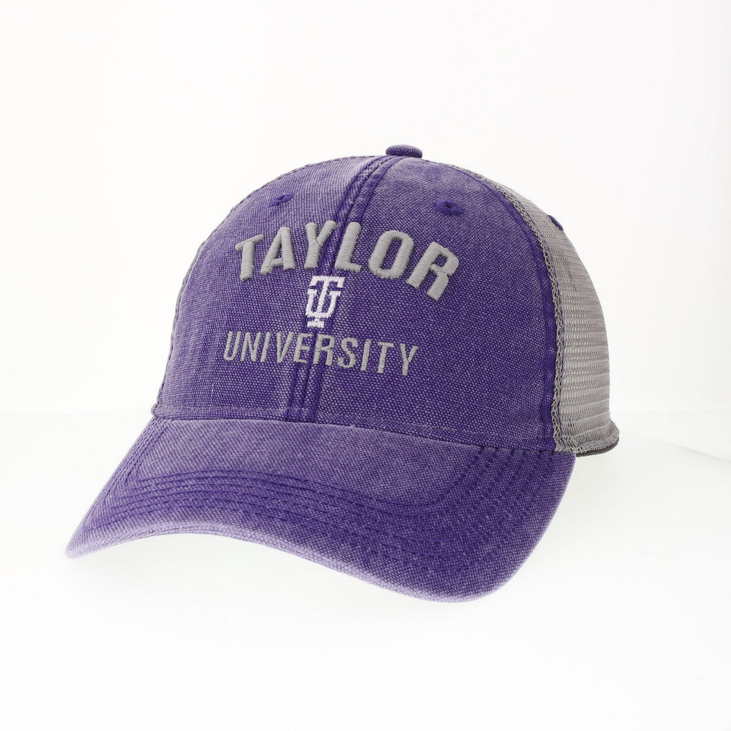 Dashboard Adjustable Trucker Hat, Purple/Grey