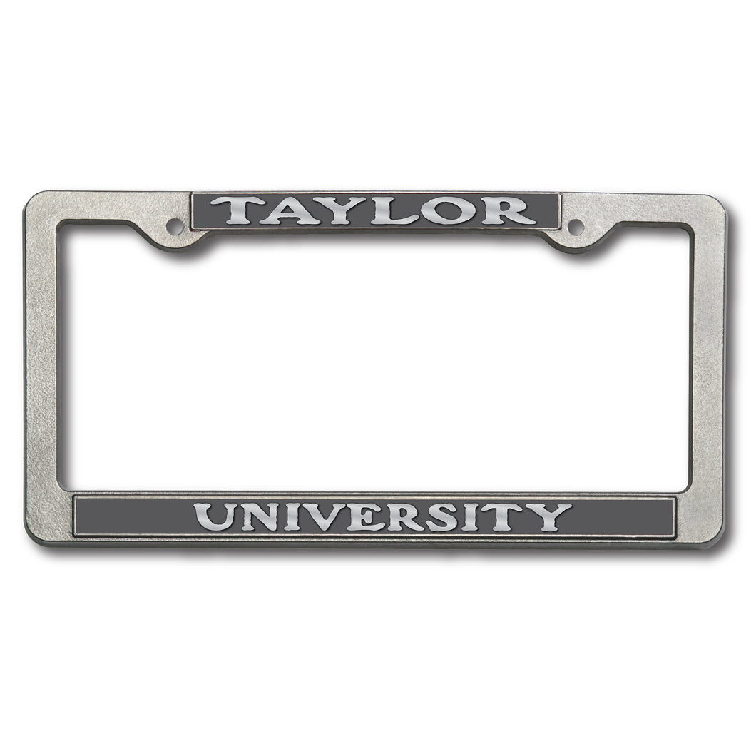 Heavy Duty Pewter License Plate Frame