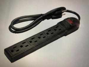 Tech Onhand Surge Protector 6 Outlet, Black