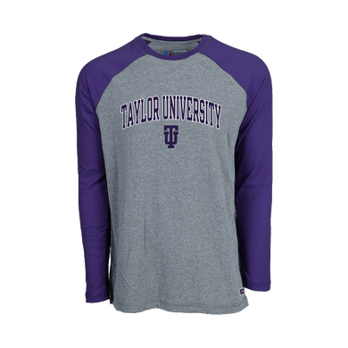 Long Sleeve Baseball Tee, Purple (F22)