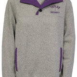 Ladies Summit Ash Sweater w/ Button Placket | Purple