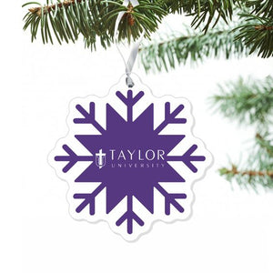 TU Snowflake Ornament, Purple