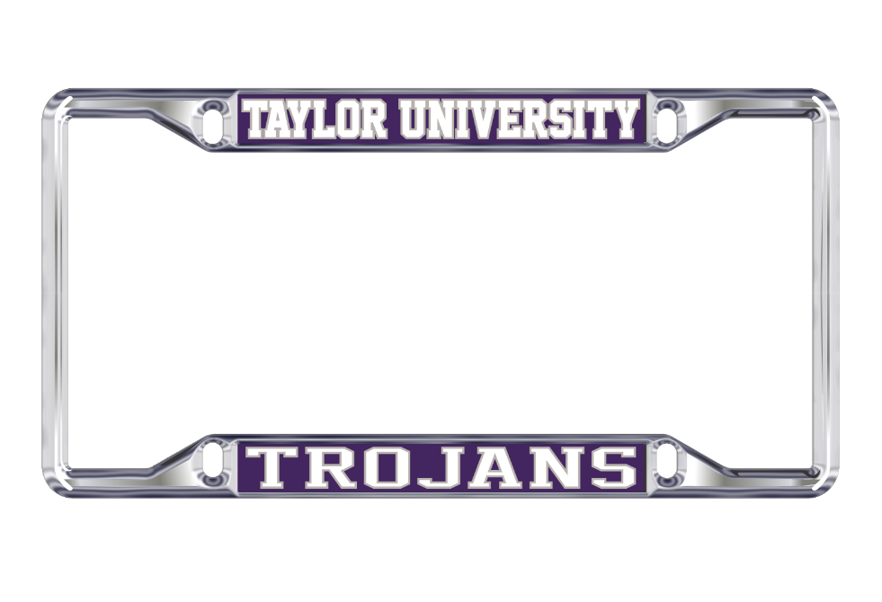 Trojans License Plate Frame, Purple