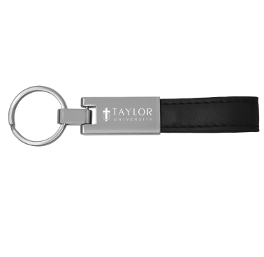Leather Strap Key Chain by LXG, Black (F22)