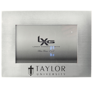 4x6 Matte Brushed Metal Picture Frame by LXG, Silver (F22)